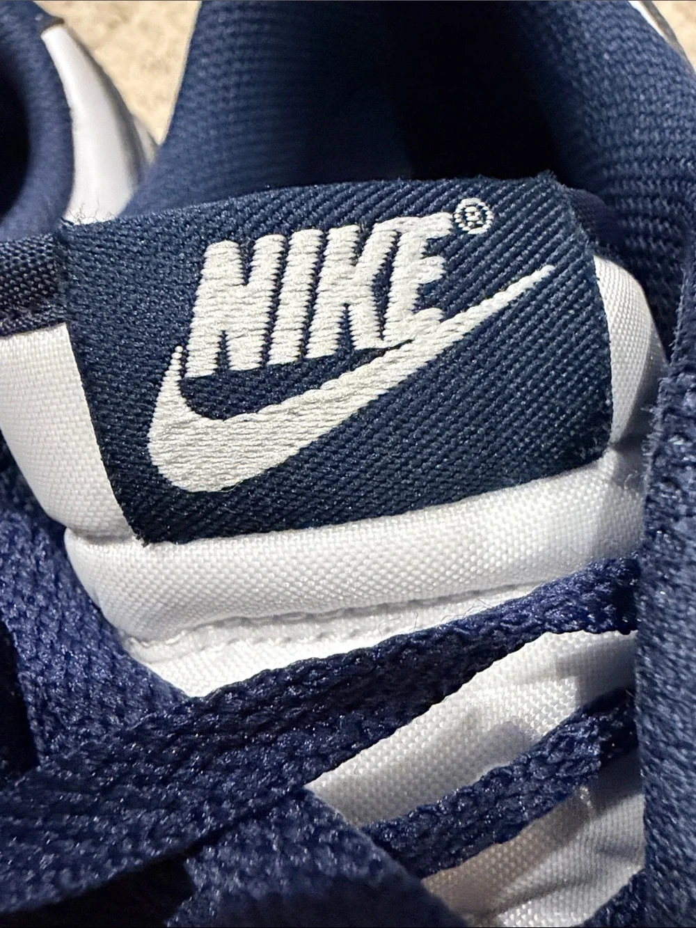 Nike Dunks - Navy and White Low-Top Sneakers